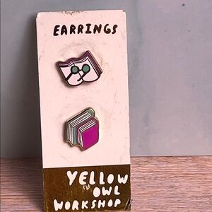 Yellow Owl Workshop Book Earrings